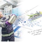 Evonik showcases next-generation AEM electrolysis water hydrogen production technology at the 2026 International Hydrogen and Fuel Cell Industry Exhibition.